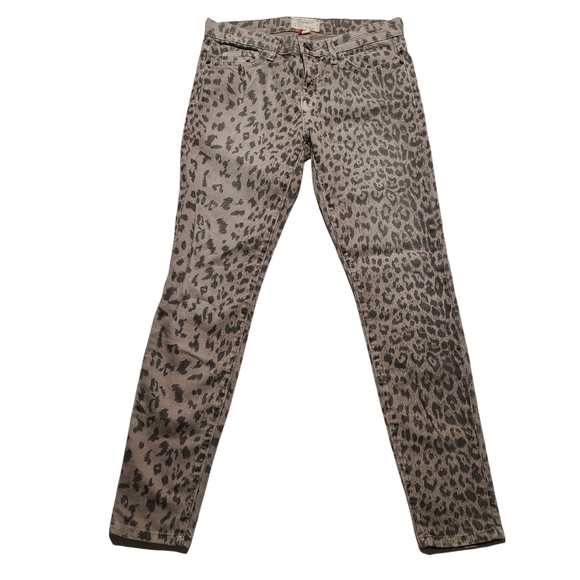 Current Elliott Stiletto Womens Size 27 Leopard Pants Grey Ankle Cropped - Picture 1 of 9